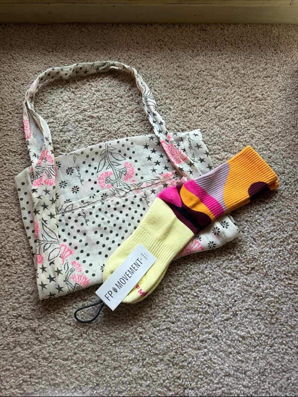 Free people Socks and tote bundle